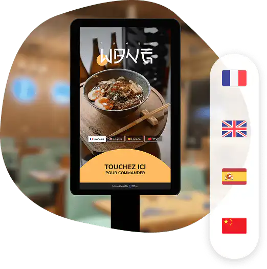 Multilingual menu for international customers