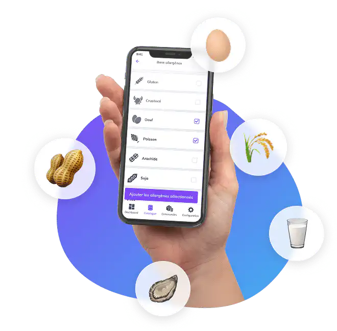 Gestion des allergènes restaurant menu digital PIINK Me