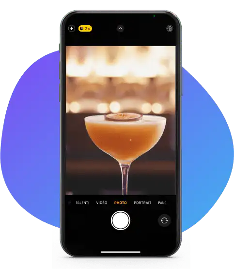 Interface menu digital restaurant sur smartphone